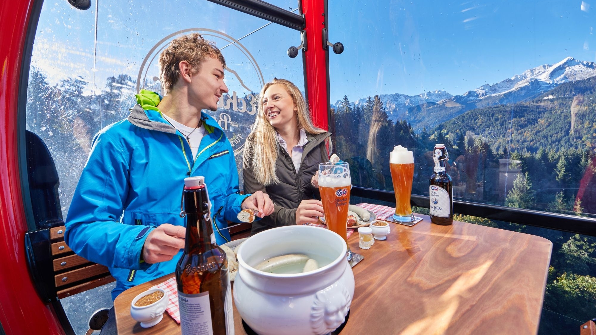 Weißwurstgondeln am Eckbauer mit herrlichem Panorama