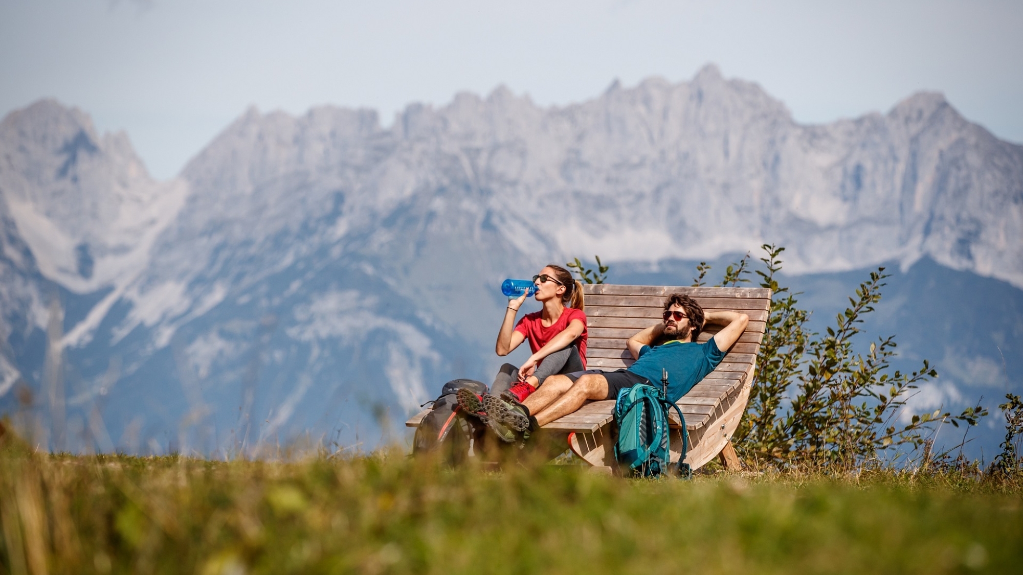 Wanderung zum Sonnenaufgang im Herbst