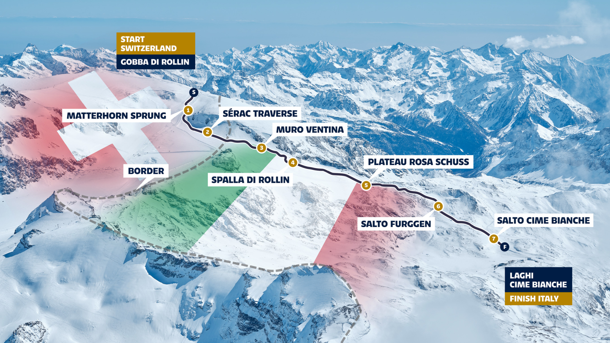 Weltcup-Piste Gran Becca in Zermatt-Cervinia