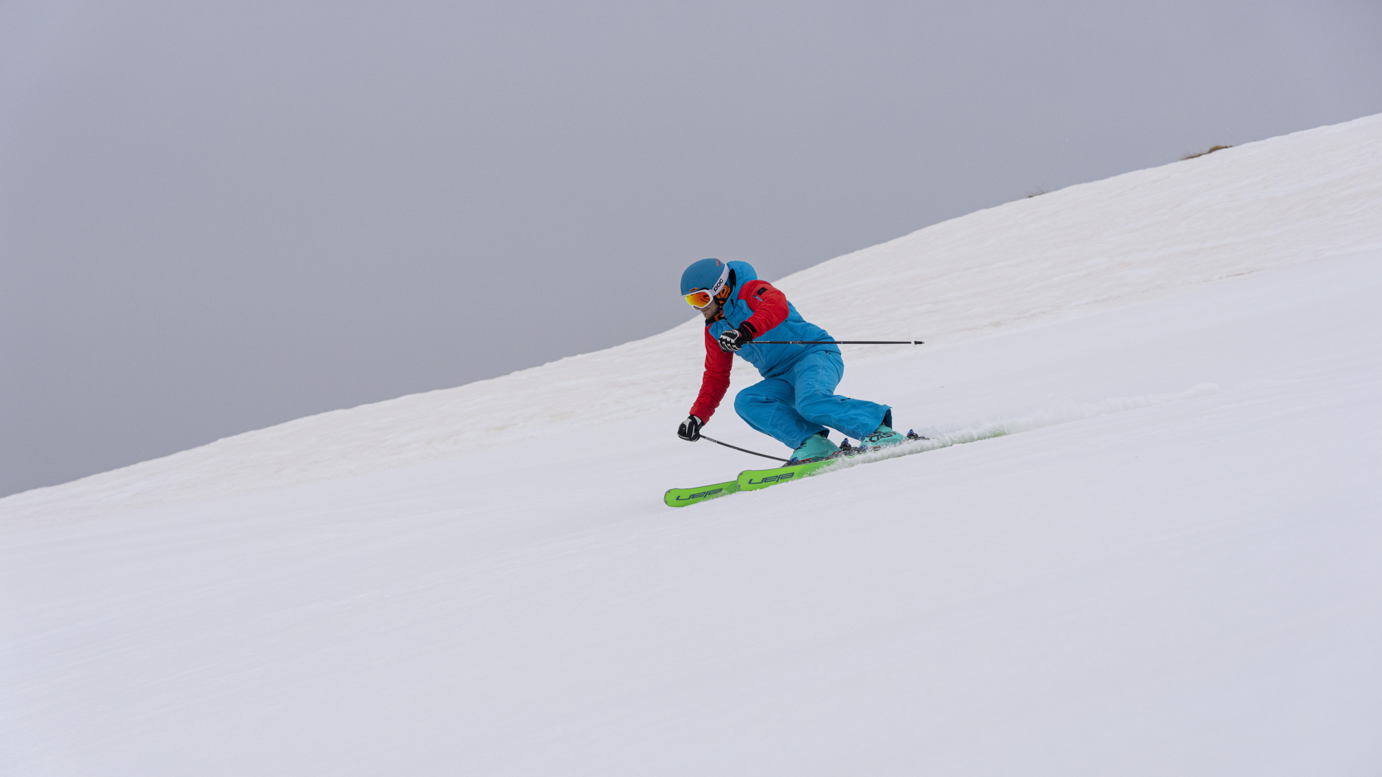 Ex-Weltcupfahrer Reinfried Herbst beim WorldSkitest 2022