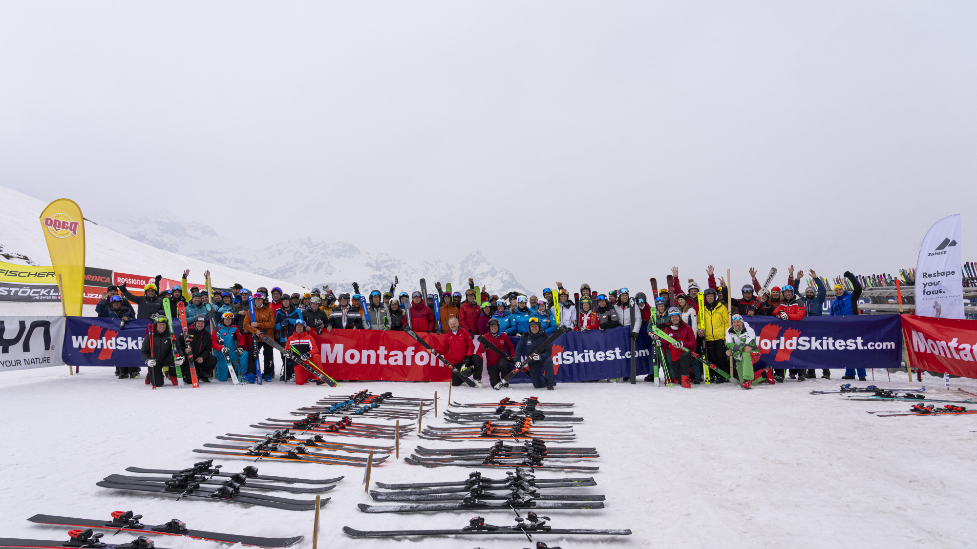 Gruppenbild Alpin-Skitest 2022 in der Silvretta Montafon