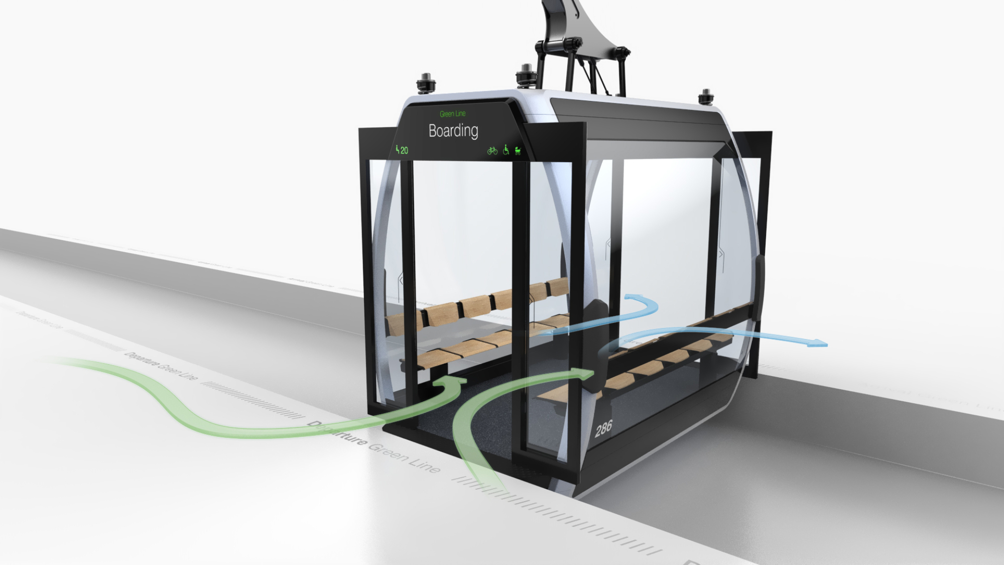 Kabine der neuen TRI-Line von Doppelmayr