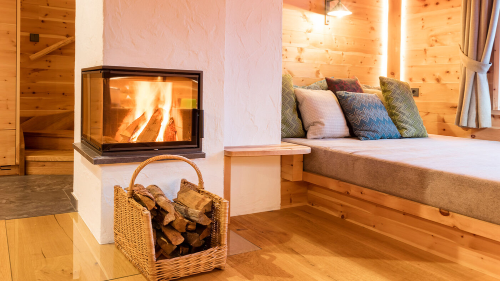 Gemütliches Kaminfeuer