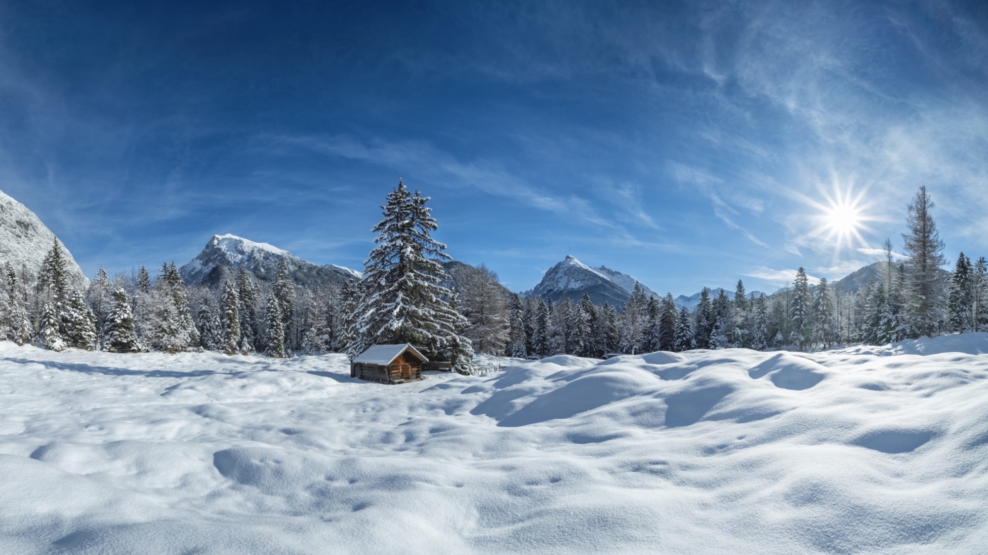 Winter im Karwendelgebirge bei Scharnitz