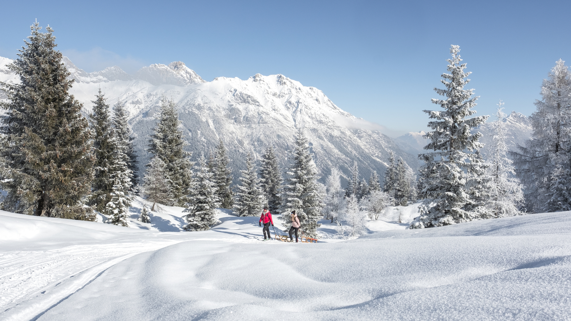 Aufstieg zum Rodeln auf die Rauthhütte