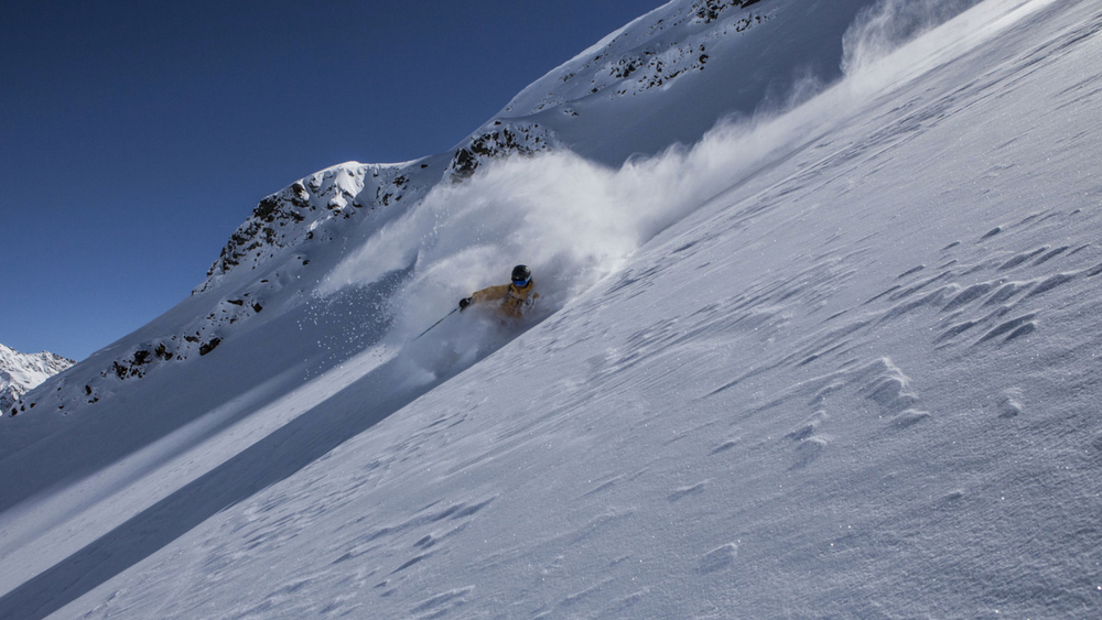 Hier darf es stauben: Der Kaunertaler Gletscher steht für echtes Freeride-Vergnügen, es locken 36 Ki