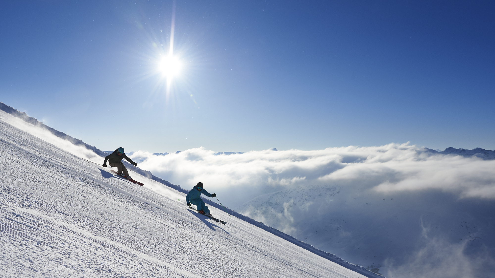 Skifahren am Weisshorn in Arosa