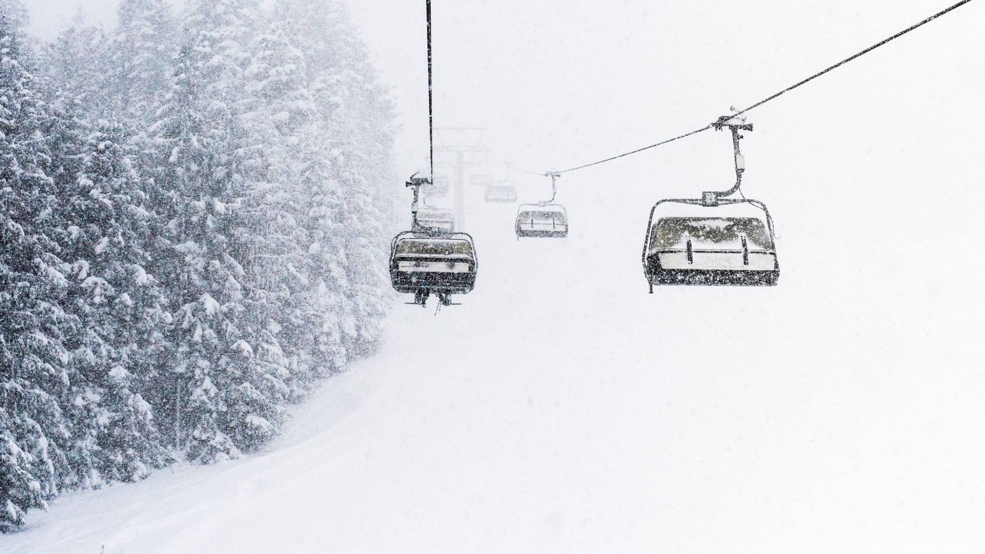 Dichtes Schneetreiben am Wilden Kaiser