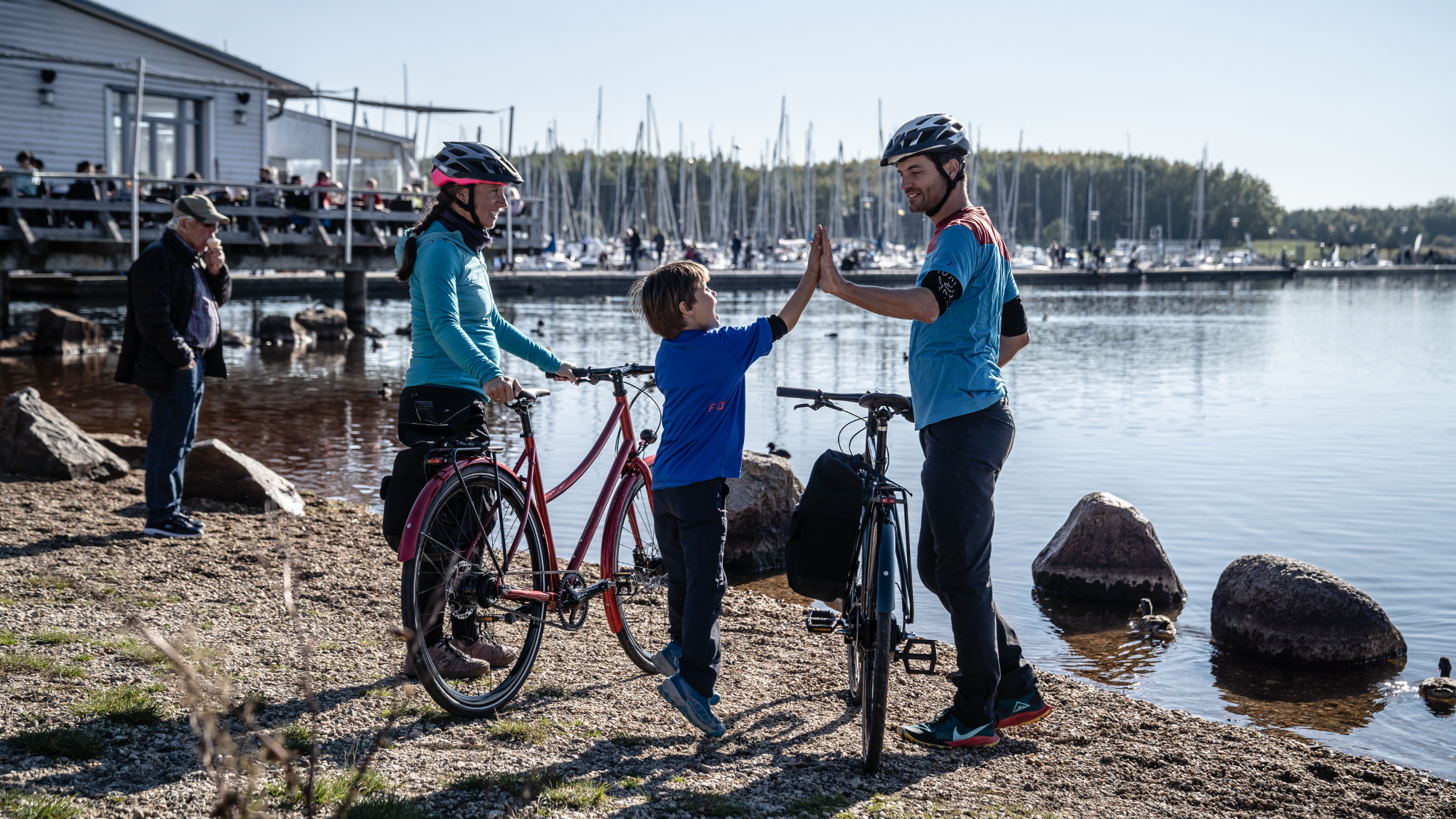 Radfahren auf der Neuseenland-Radroute