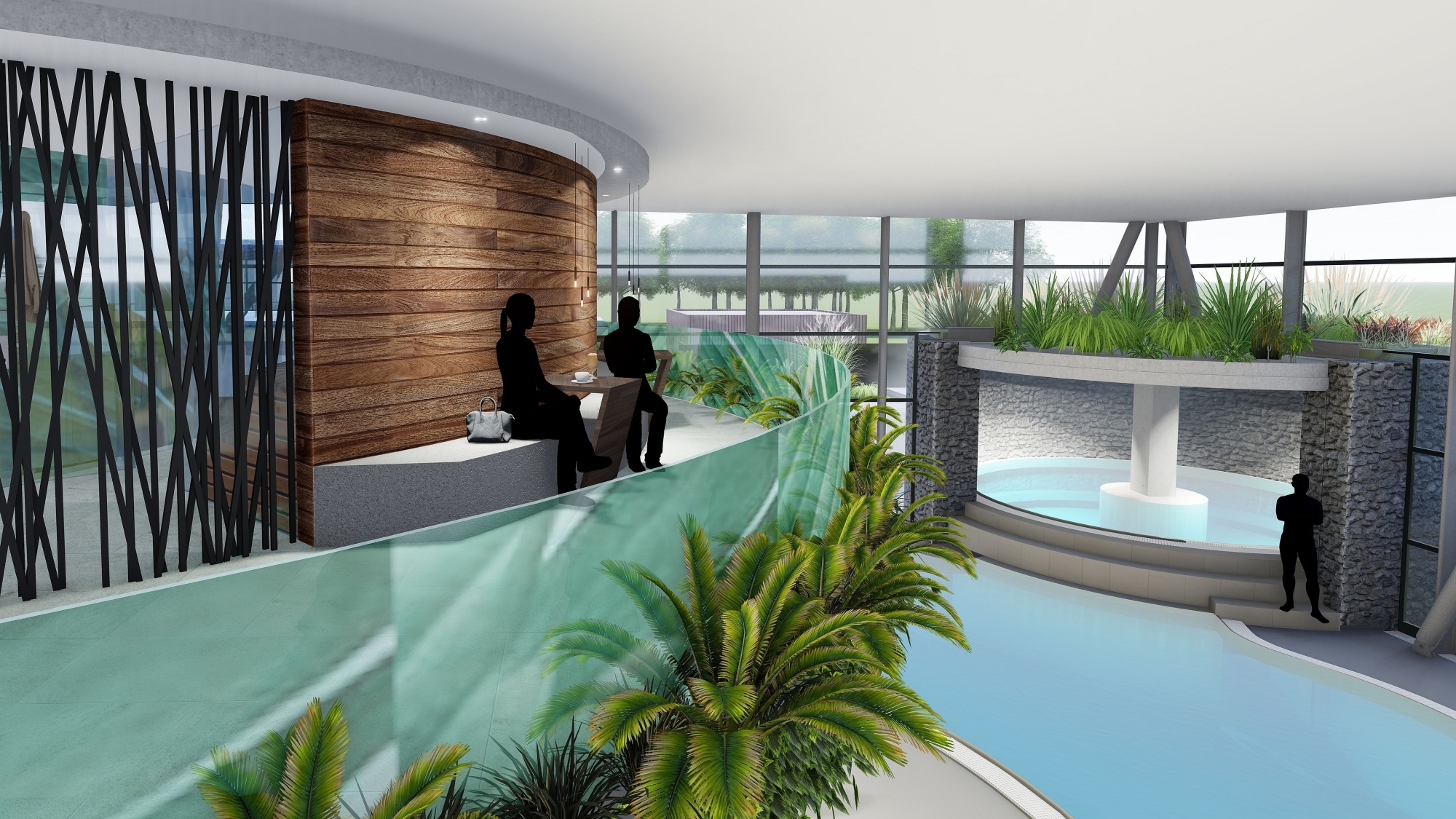 Planungsillustration Lagunen-Erlebnisbad