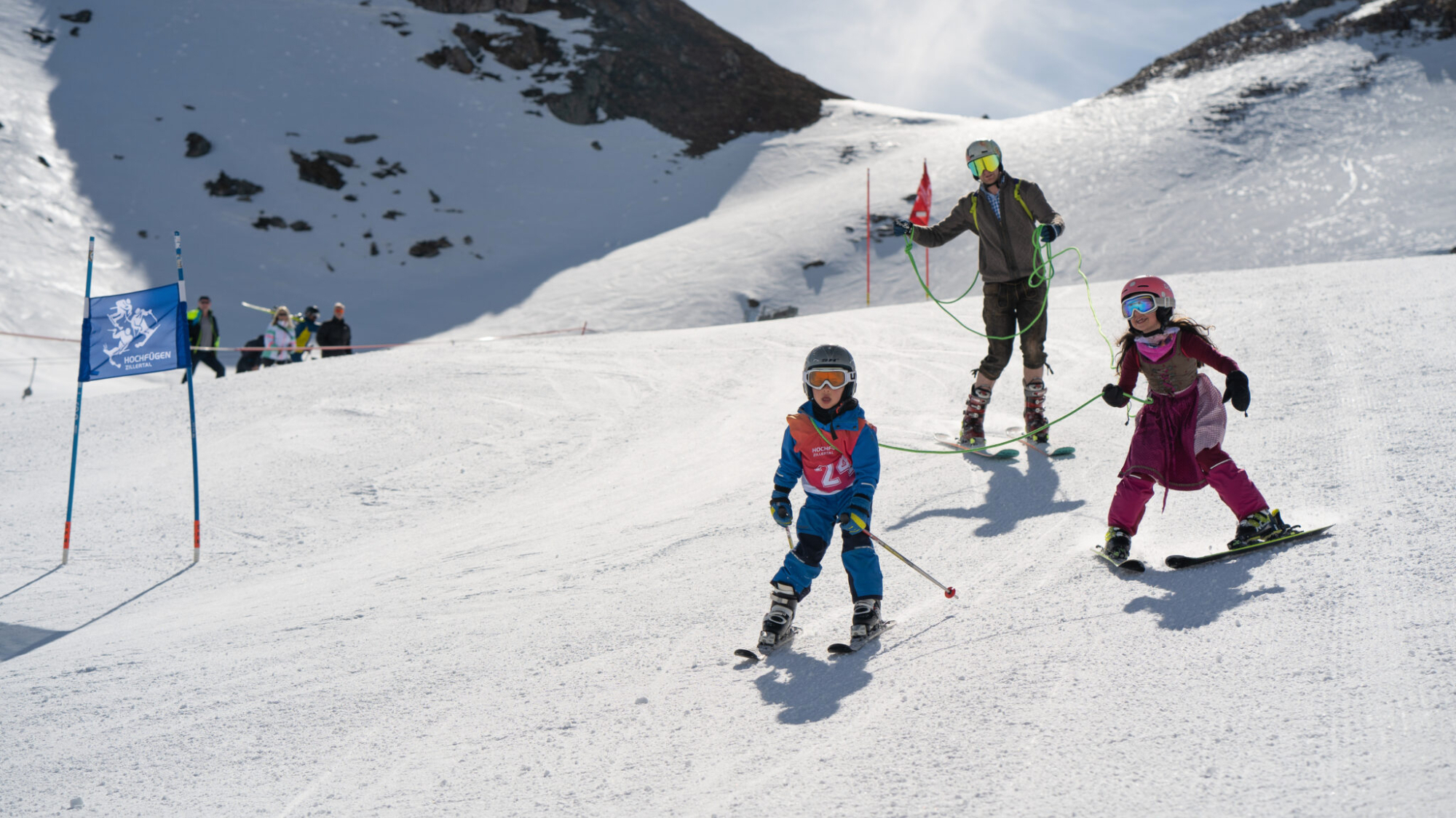 3er-Team beim Seilrennen Hochfügen
