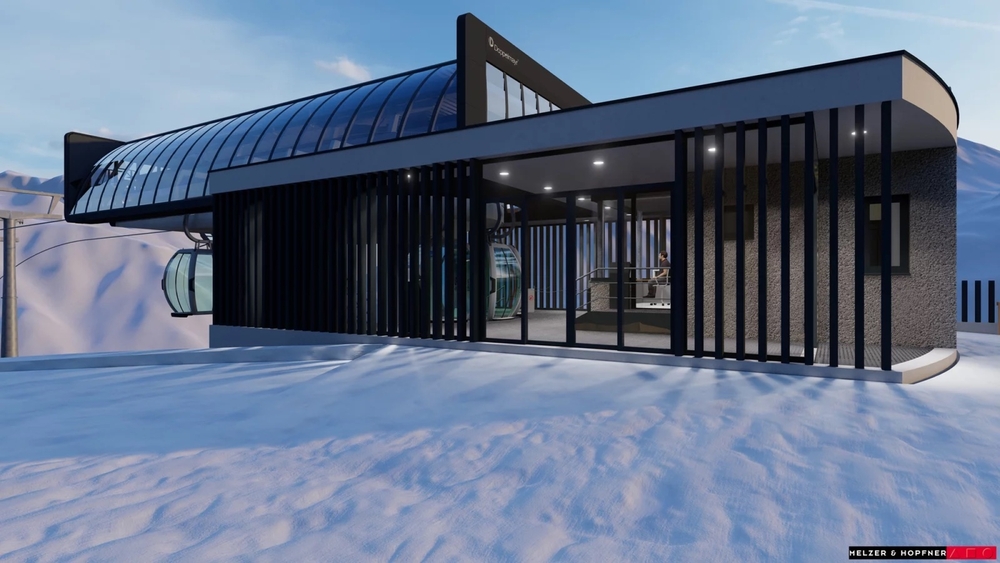 Visualisierung der neuen Albonabahn in Lech Zürs