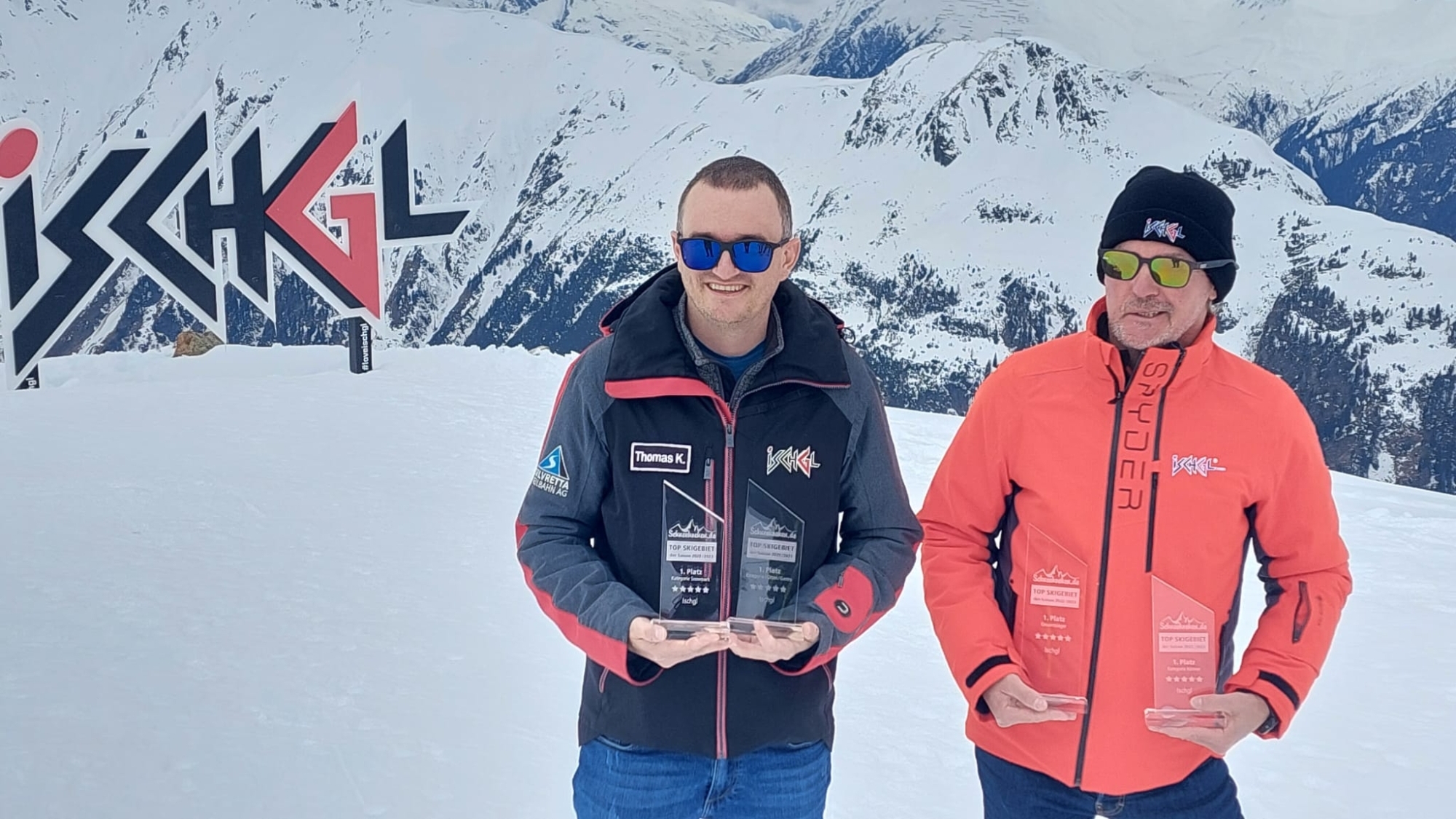 Thomas Kleinheinz (Marketingleiter Silvretta Seilbahn AG) und Alexander von der Thannen (Obmann TVB 
