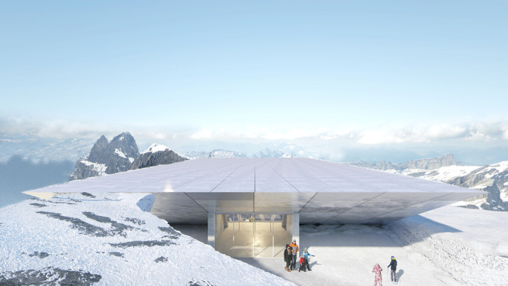 Visualisierung der neuen Terasse an der Bergstation