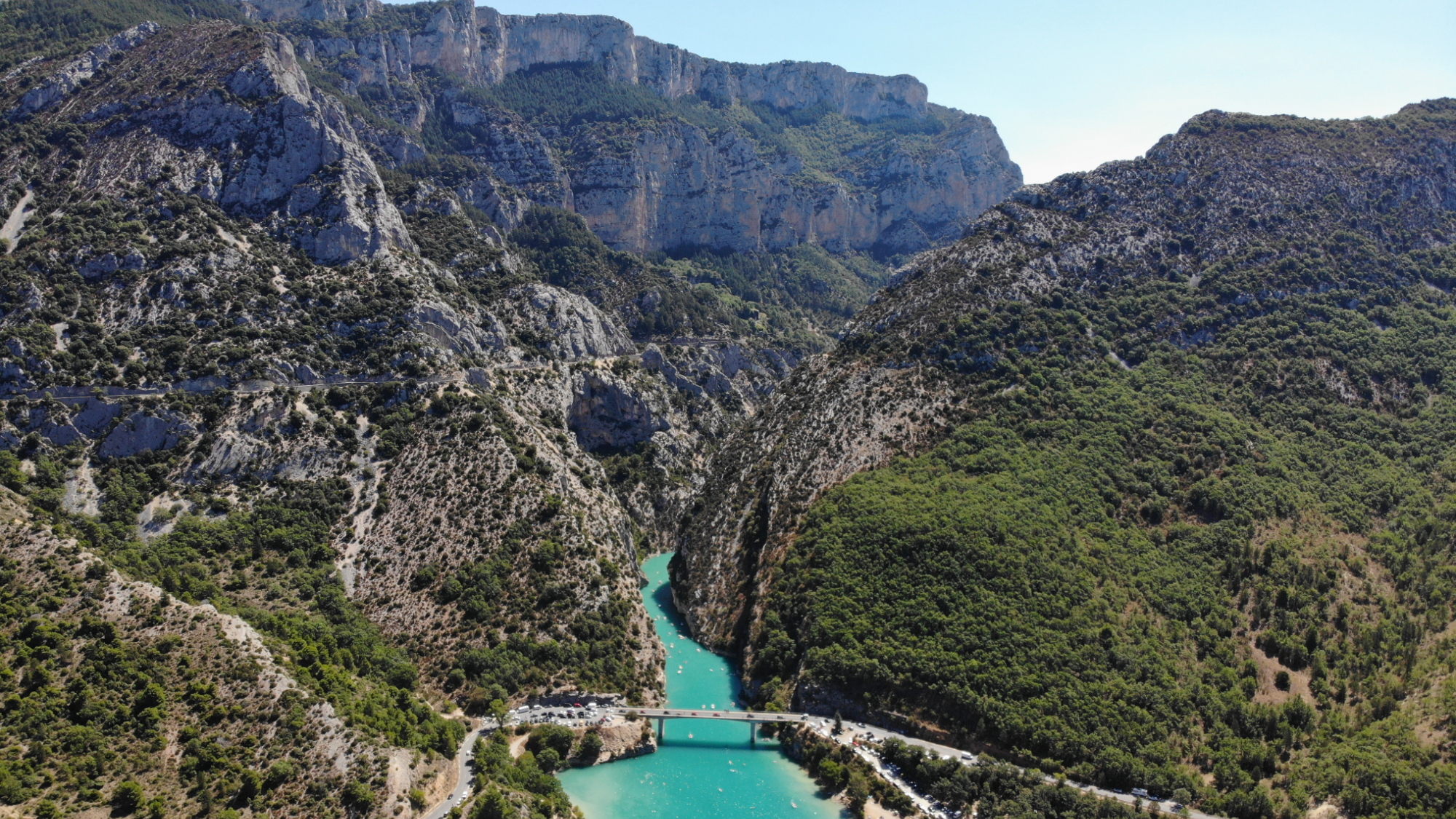 Luftaufnahme von der Mündung der Verdunschlucht