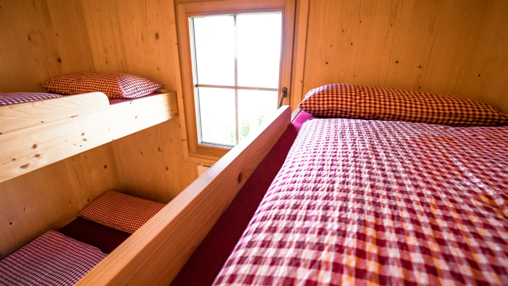 Stockbetten in der Alpenrosenhütte