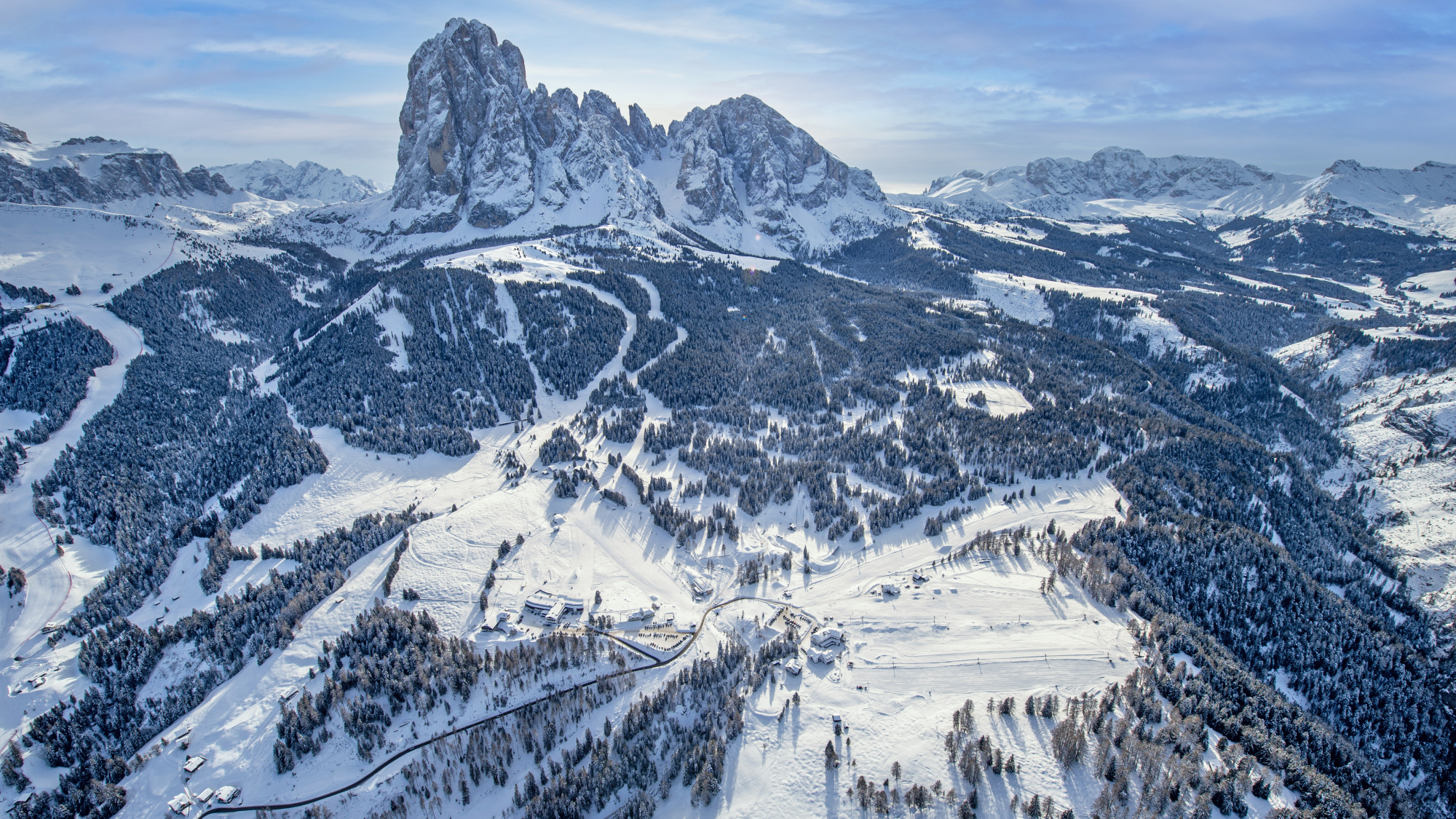 Blick auf den Langkofel