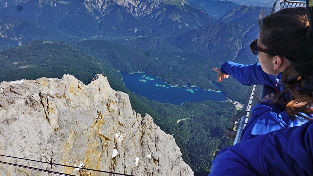 Aussicht von der Zugspitze auf den Eibsee