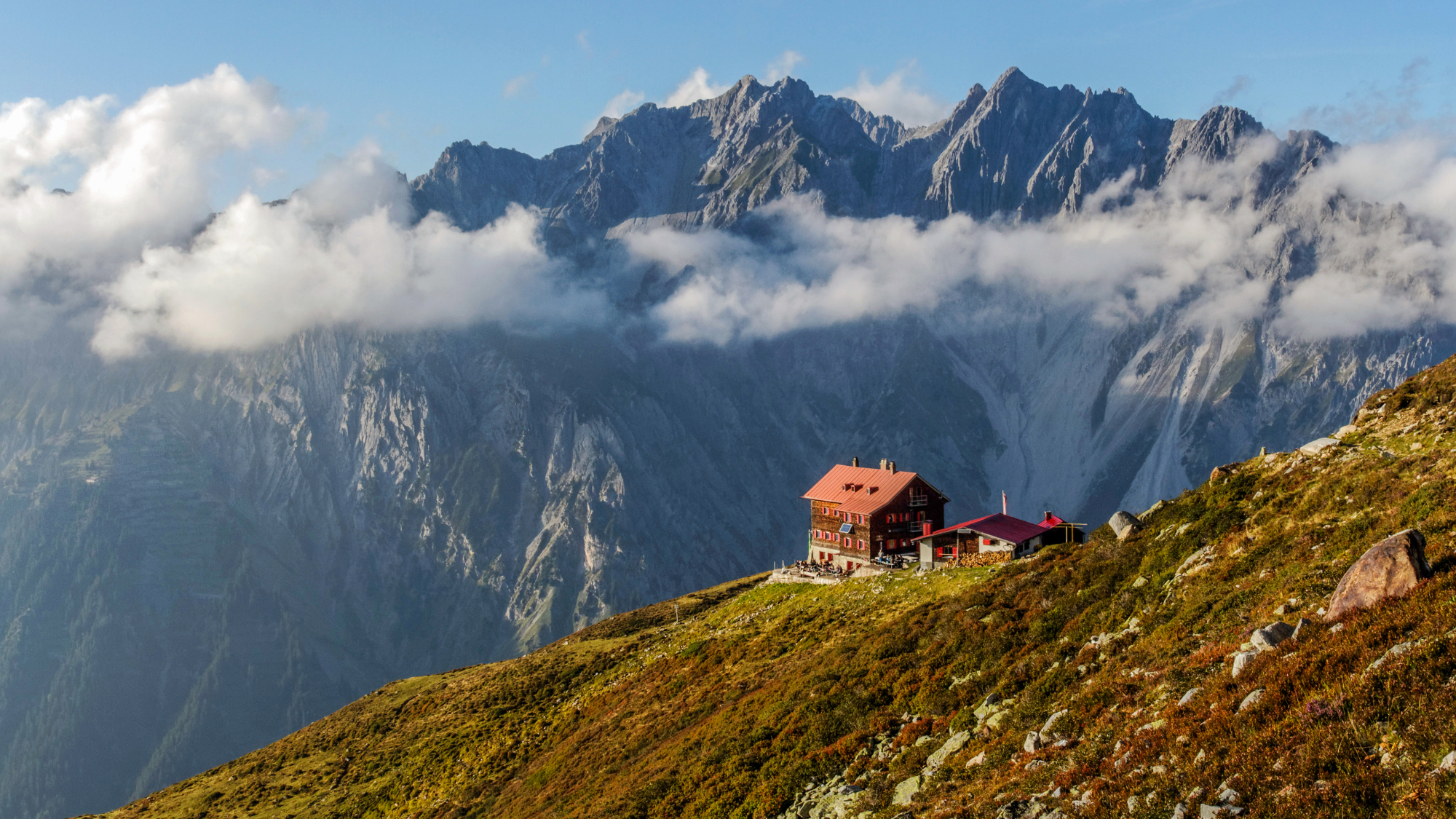Blick auf die Kaltenberghütte
