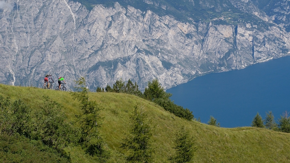 Mountainbiker am Gardasee