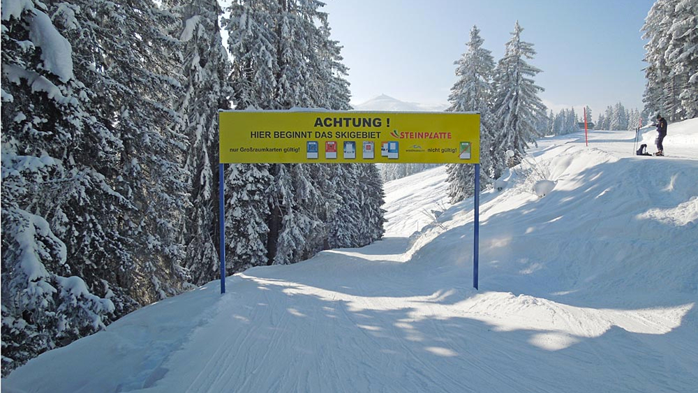 Übergang zur Steinplatte