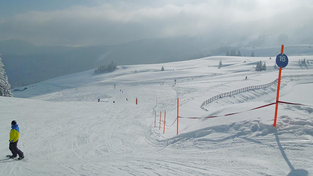 Piste 16 im Skigebiet Steinplatte