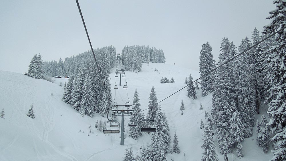 Sessellift auf der Steinplatte