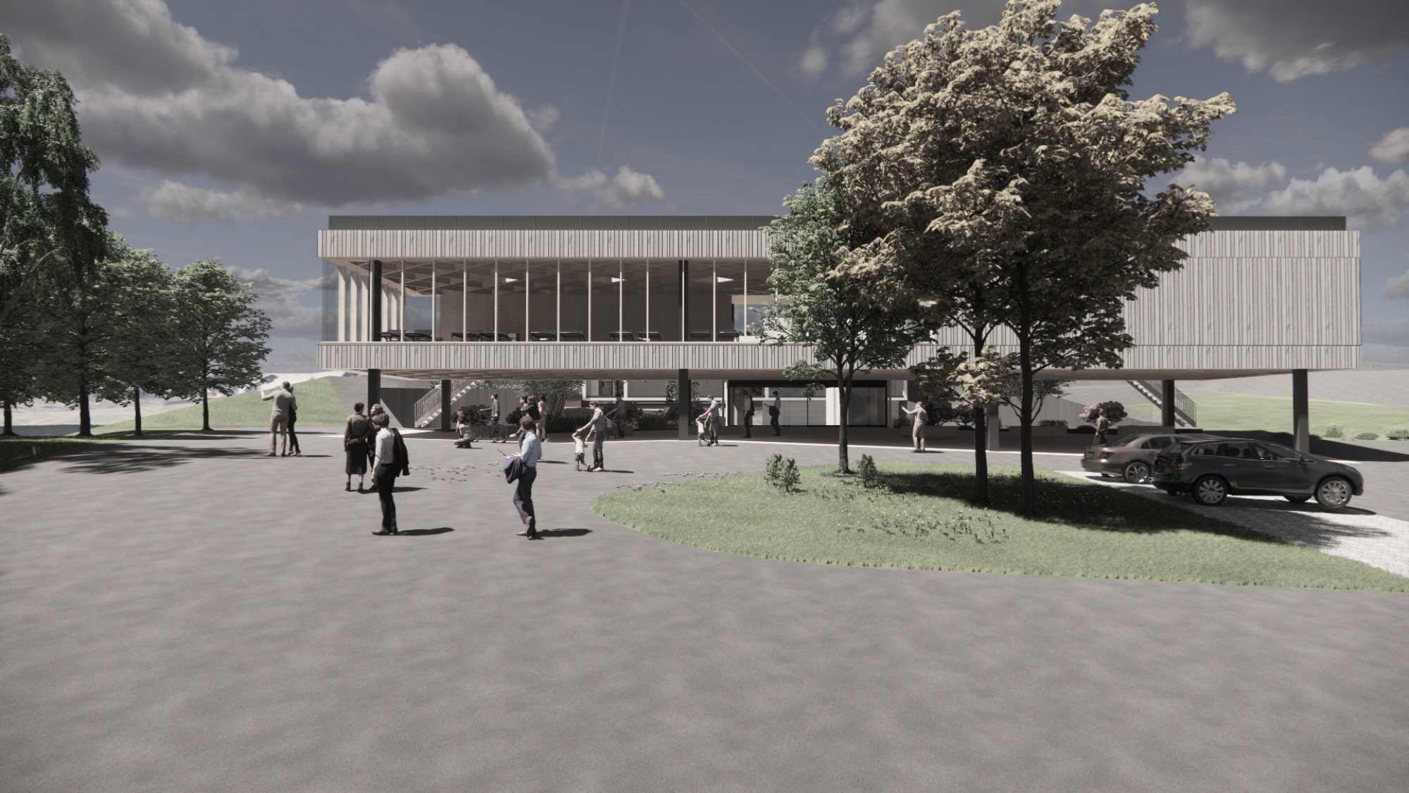 Der neu gestaltete Eingangsbereich der Erlebnistherme Zillertal in Fügen