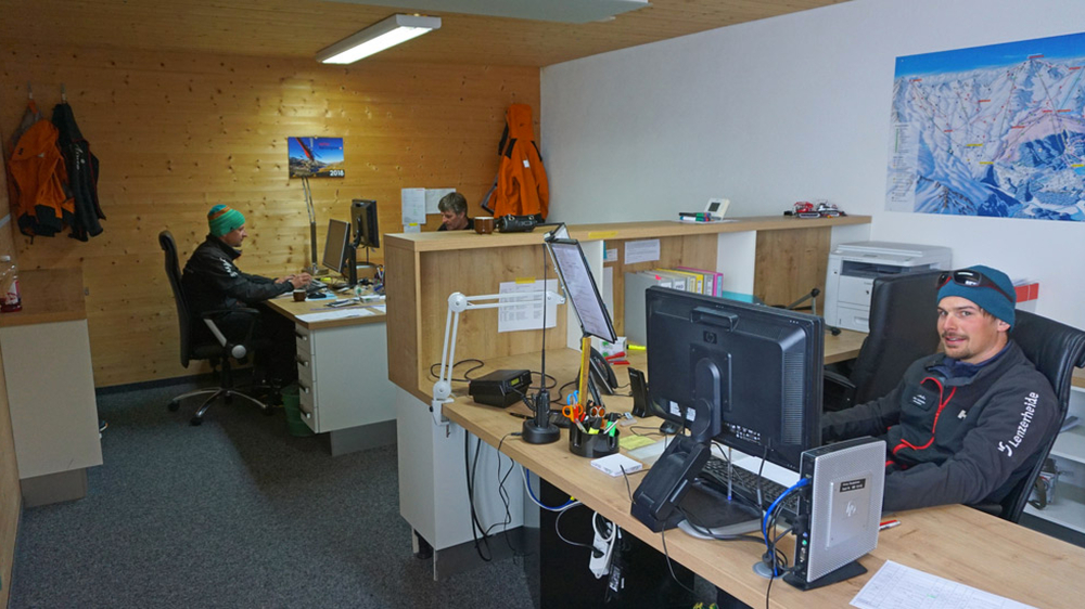 Büro des Pistenteams in Arosa