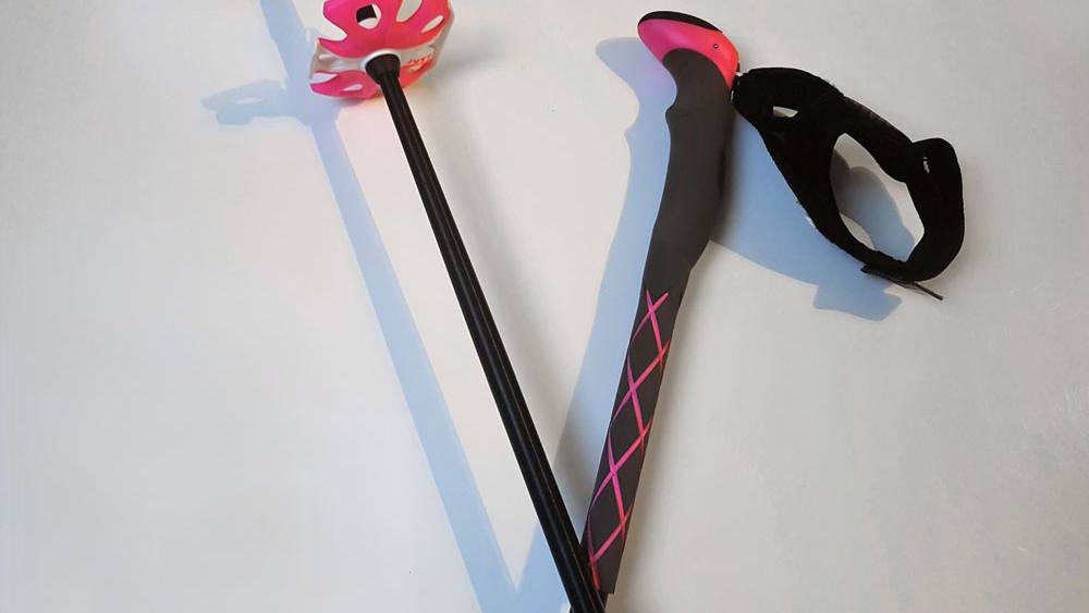 Teller, Griff und Skala der Skitourenstöcke von Leki