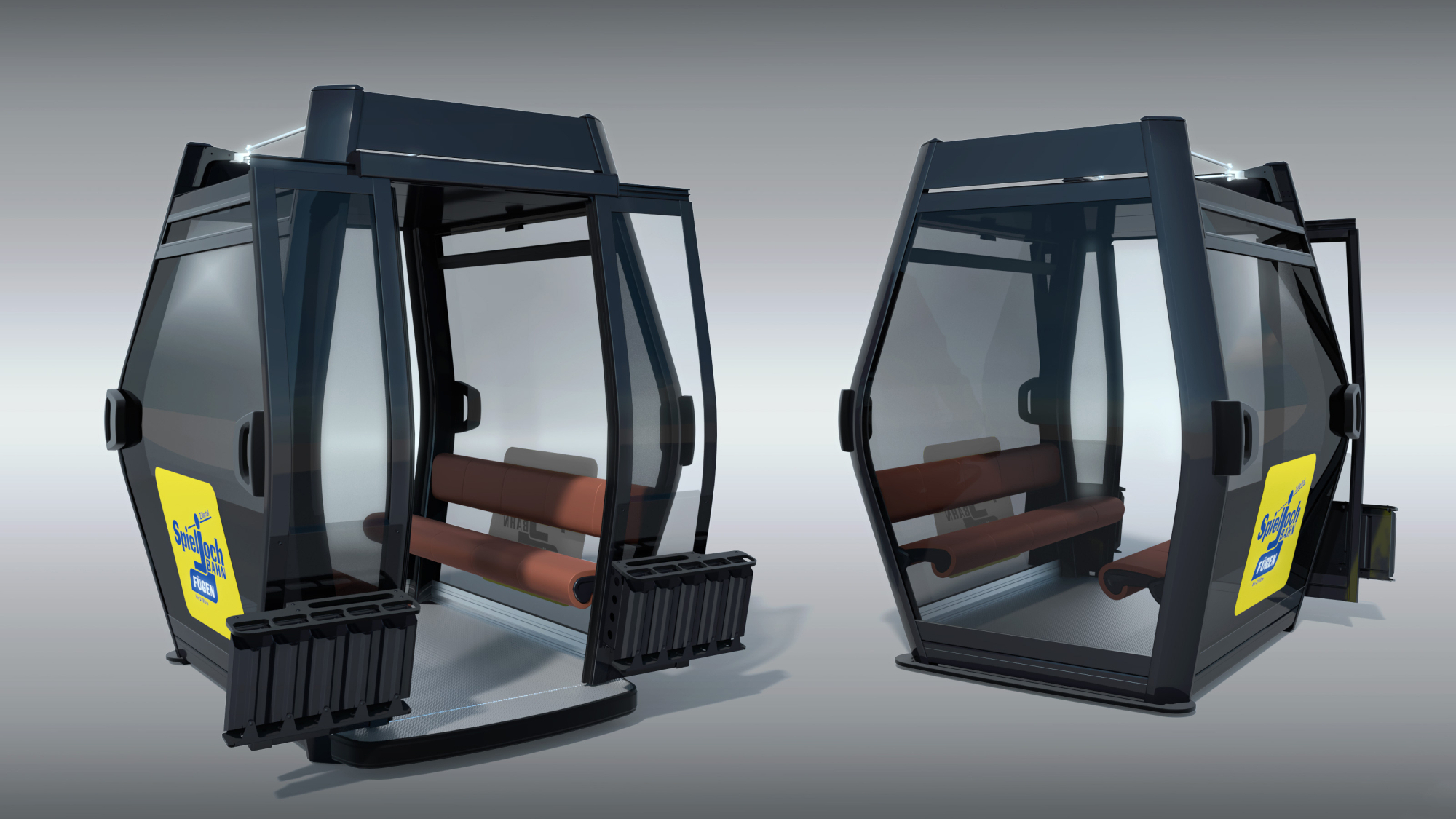 Kabinen der Spieljochbahn