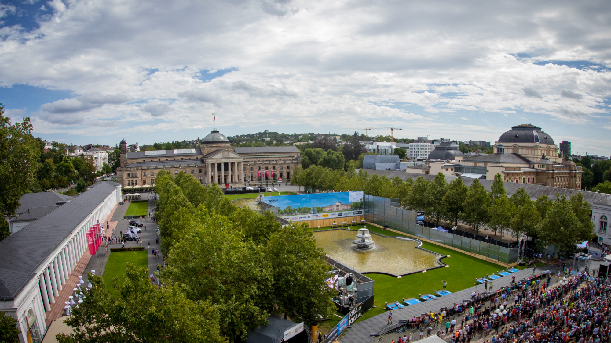 Schießstand vor dem Kurhaus in Wiesbaden