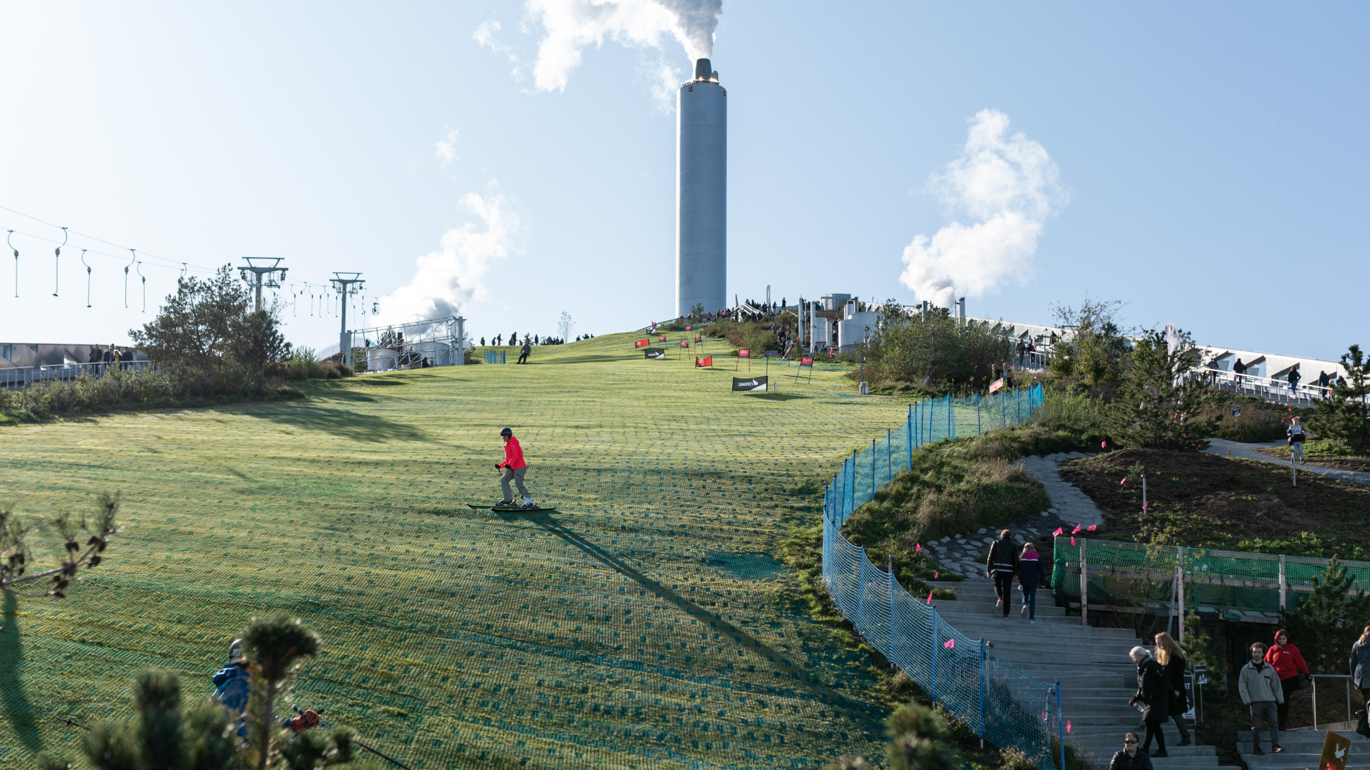 Skifahren auf der Müllverbrennungsanlage Copenhill
