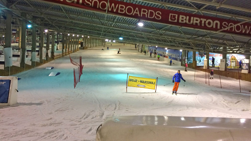 Eine Piste in der SnowWorld