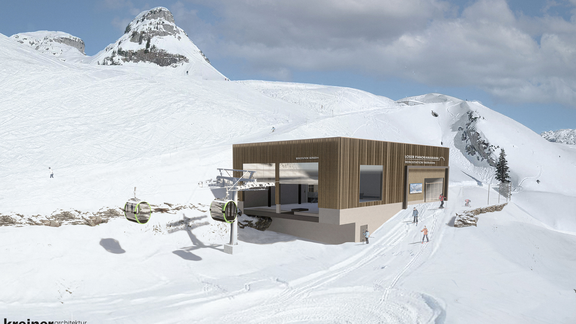 Visualisierung der Bergstation Loser-Gondelbahn