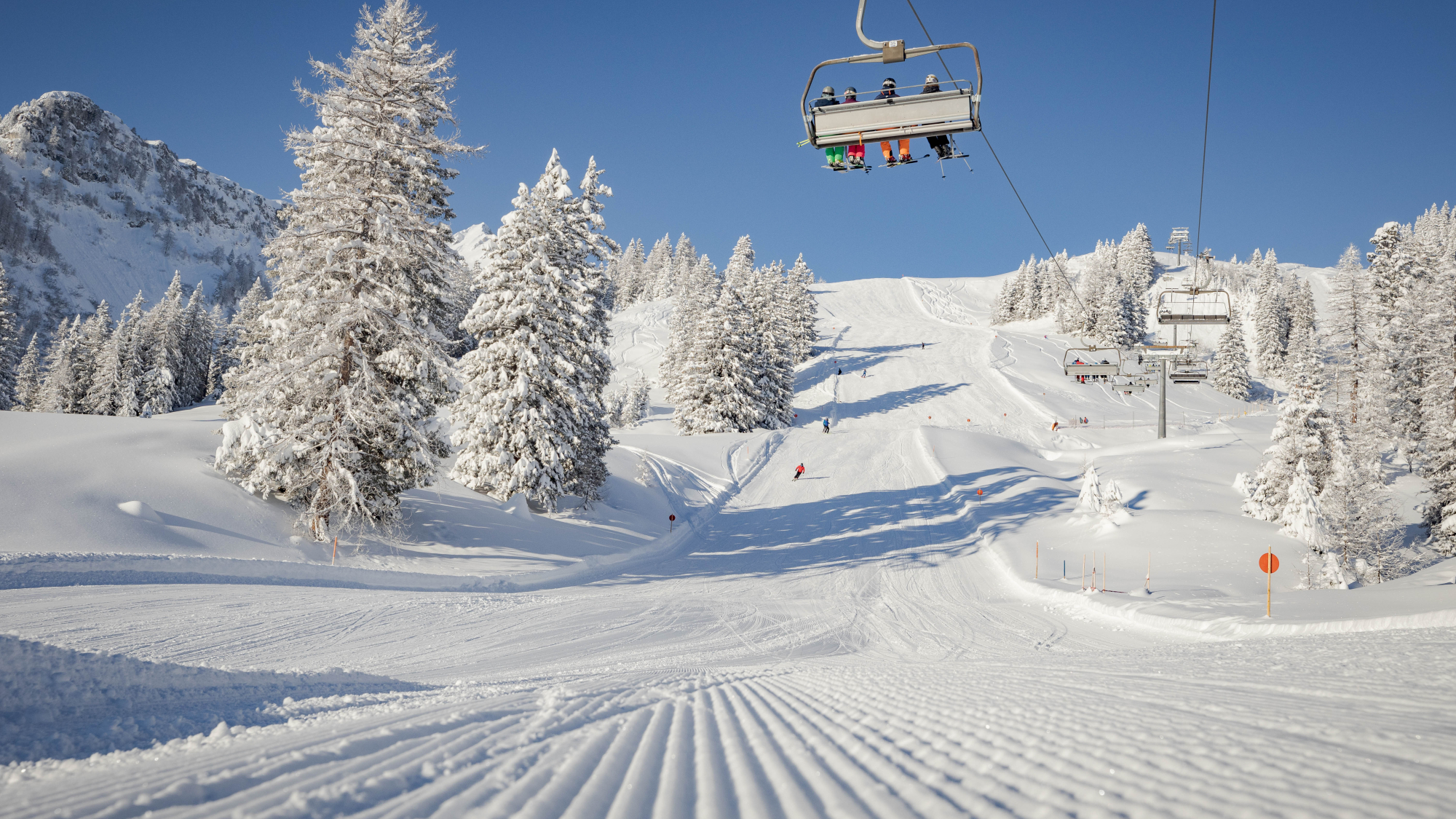 Blick ins Skigebiet Brandnertal