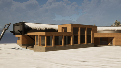 Visualisierung der neuen Mittelstation Streubödenbahn Fieberbrunn