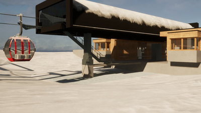 Visualisierung der neuen Talstation Streubödenbahn Fieberbrunn