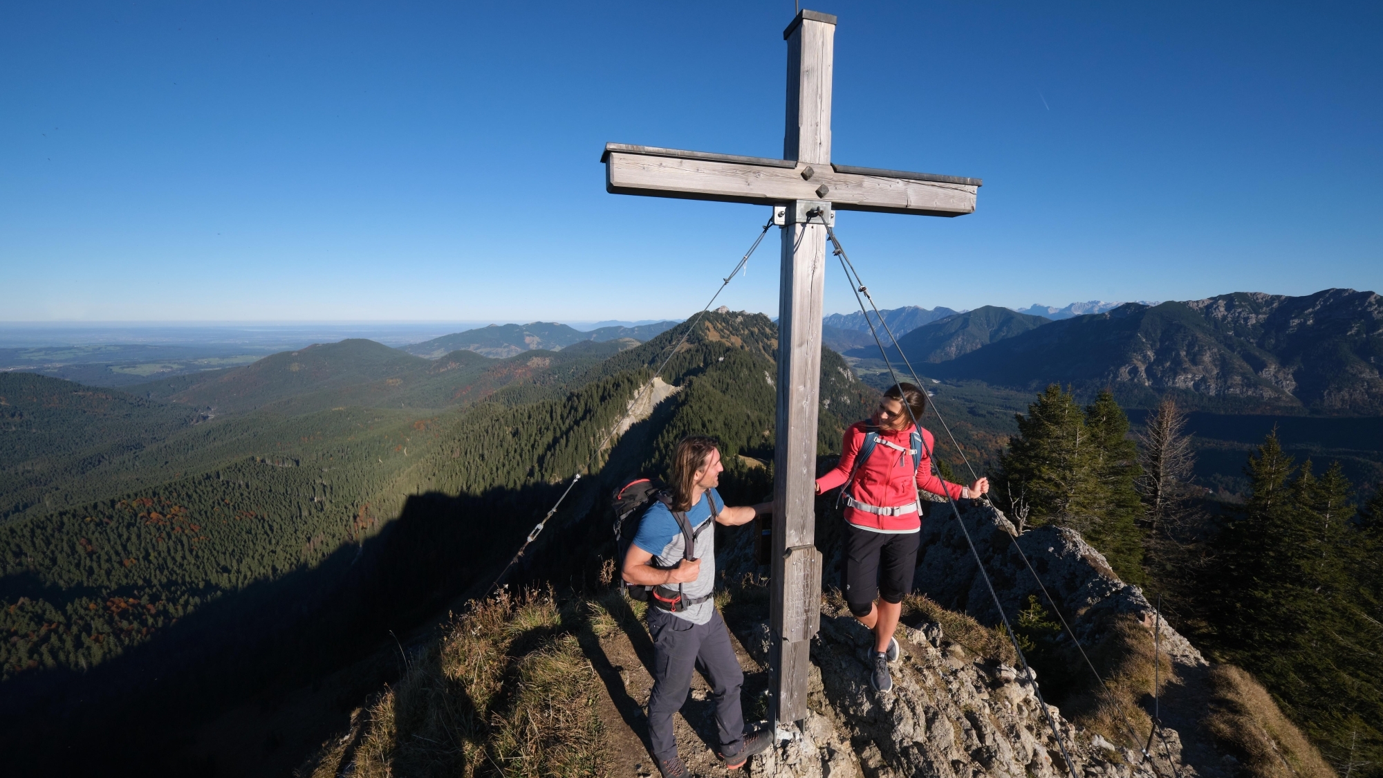 Auf dem Gipfel in der Zugspitz Region