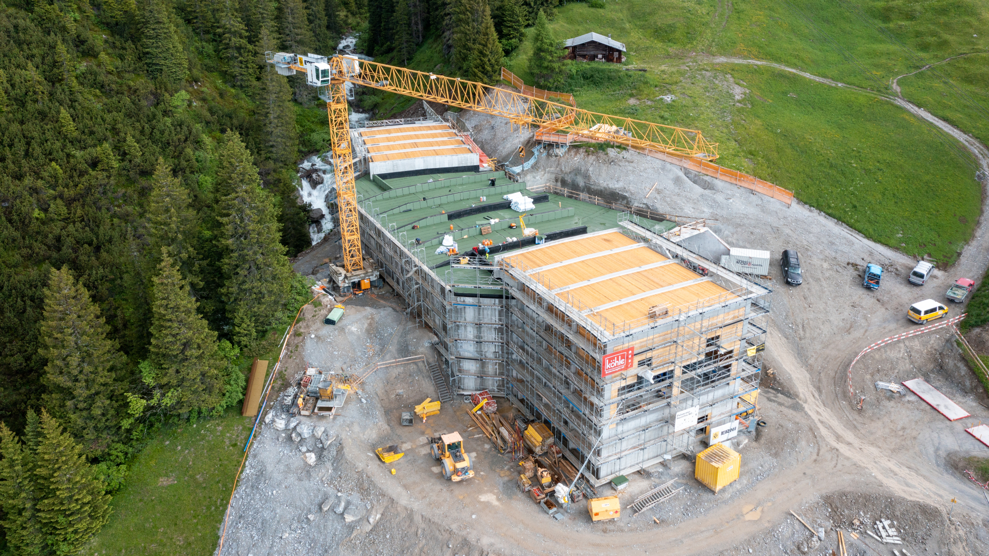 Blick auf den Bau einer neuen Station des FlemXpress