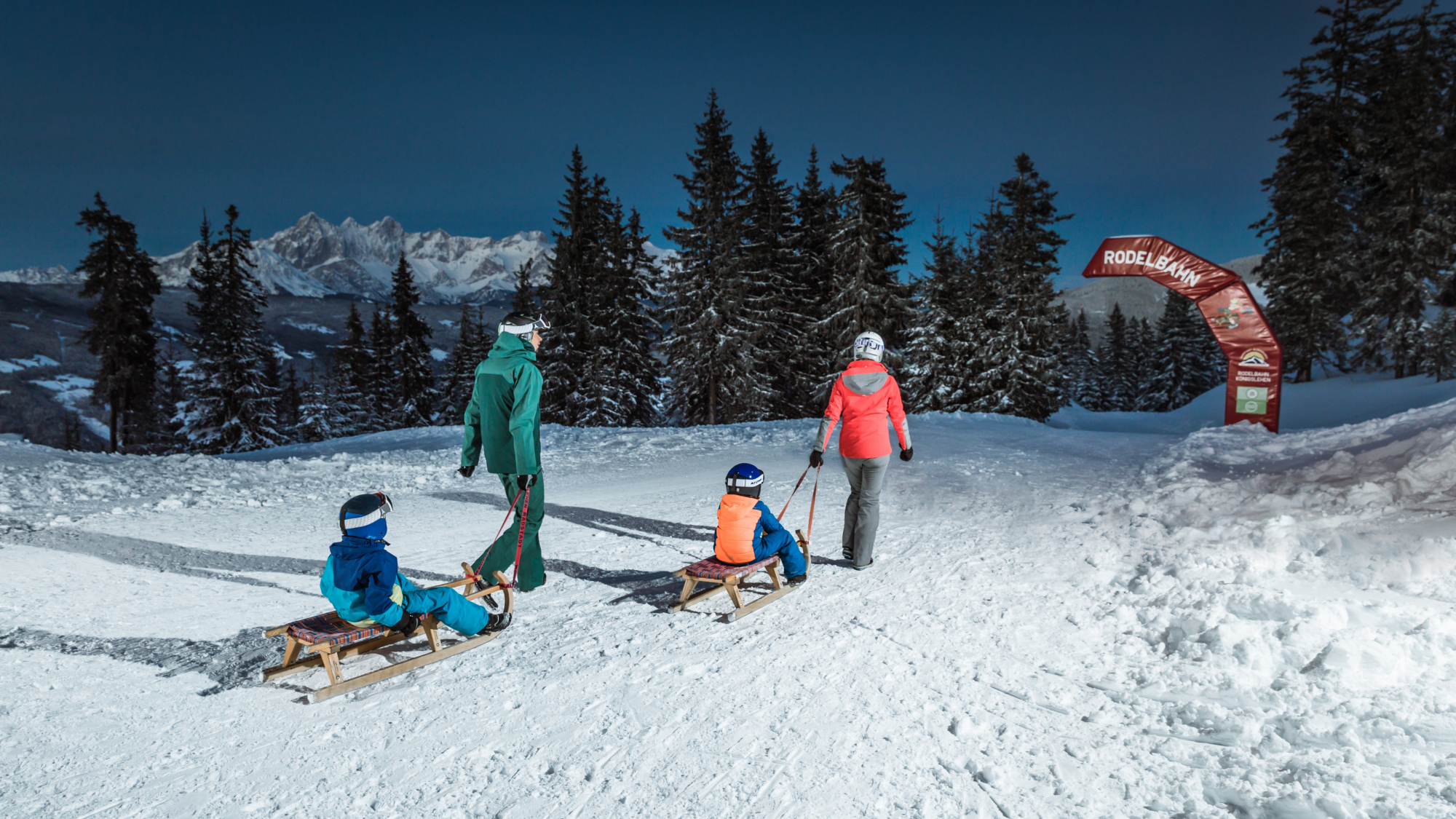 Nachtrodeln auf Radstadts legendärer Rodelbahn