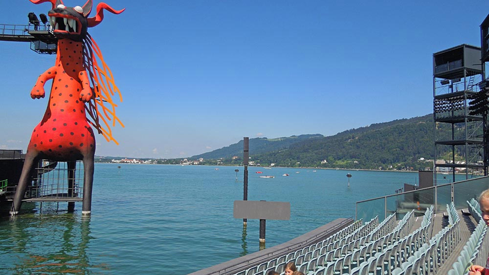 Blick von der Tribüne der Seebühne