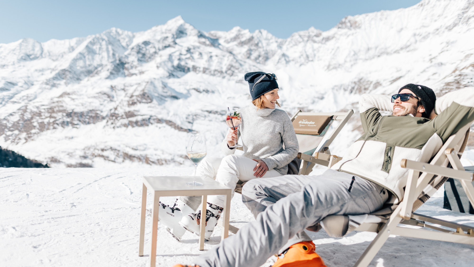 Sonnige Skipause in Pfelders