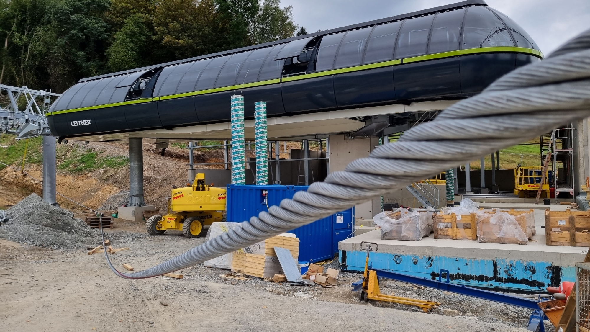 Baustelle der neuen Talstation Nord in Bischofsgrün