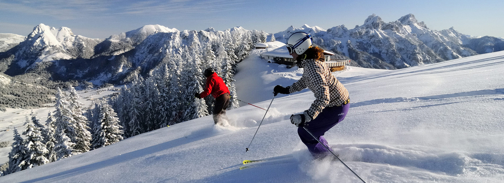 Skifahrer im Tannheimer Tal