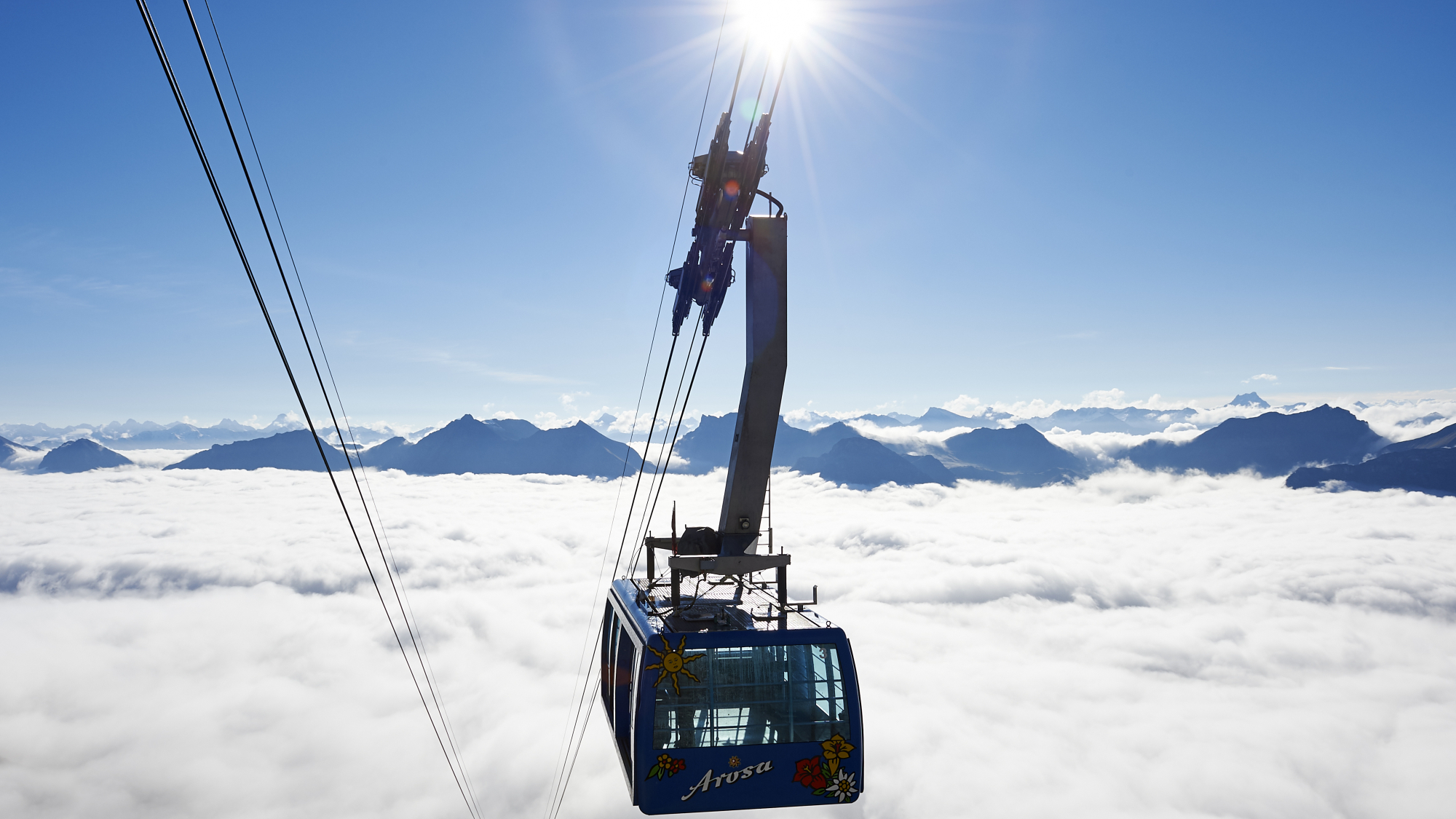 Die Luftseilbahn Arosa-Weisshorn ist am Wochenende in Betrieb