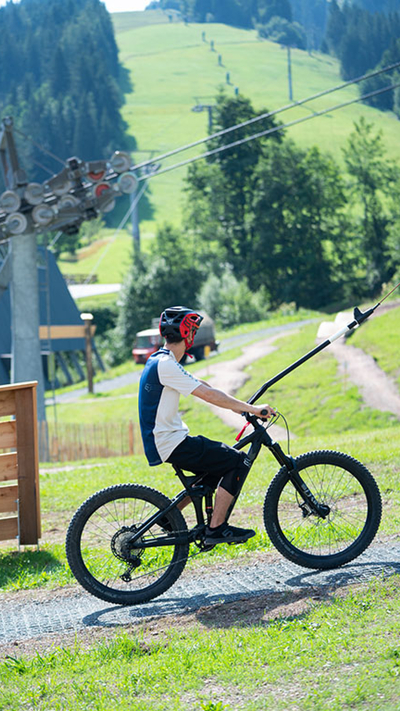 Sichere Transport für Biker und Fahrrad im Bikepark Fieberbrunn