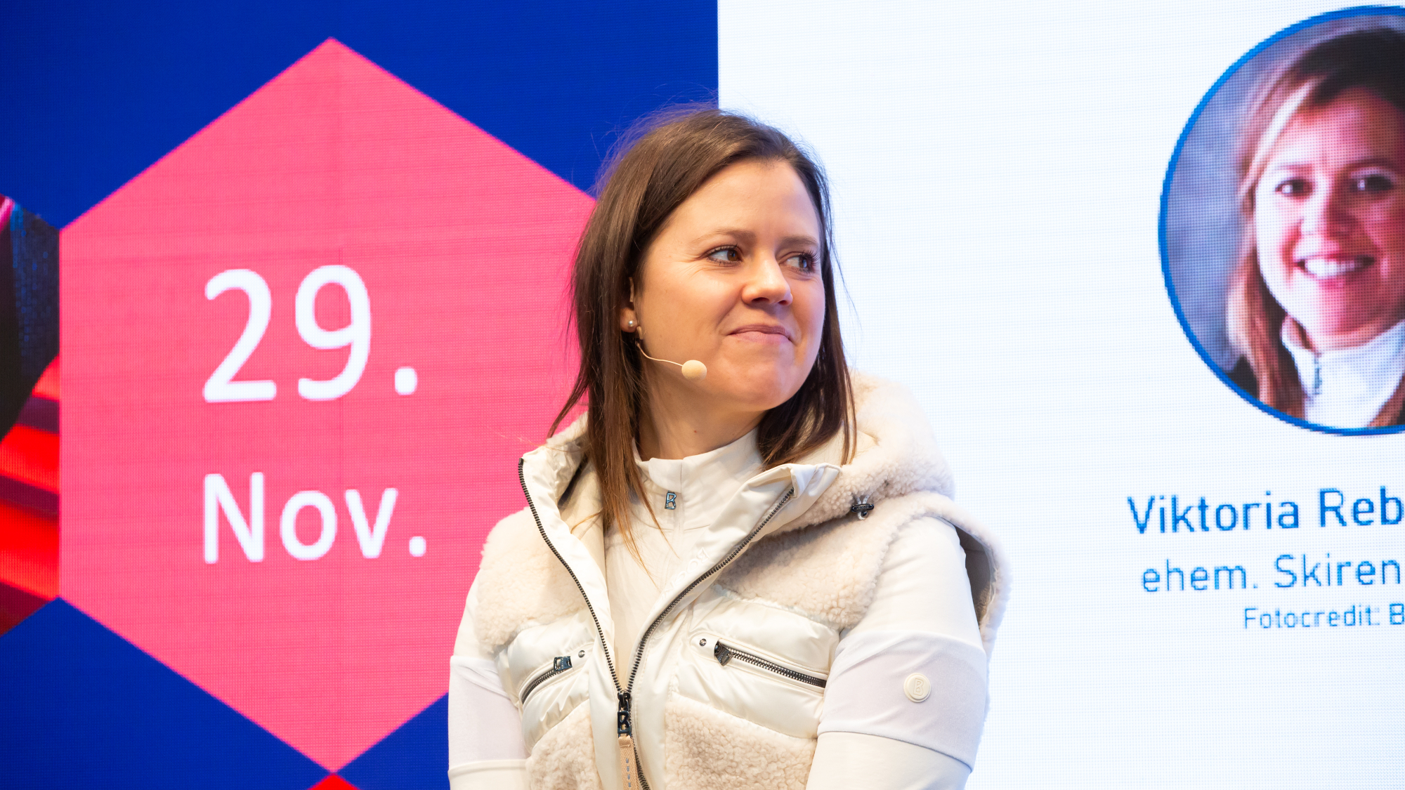 Viktoria Rebensburg beim Dein Winter. Dein Sport. ISPO Munich Symposium 2023 