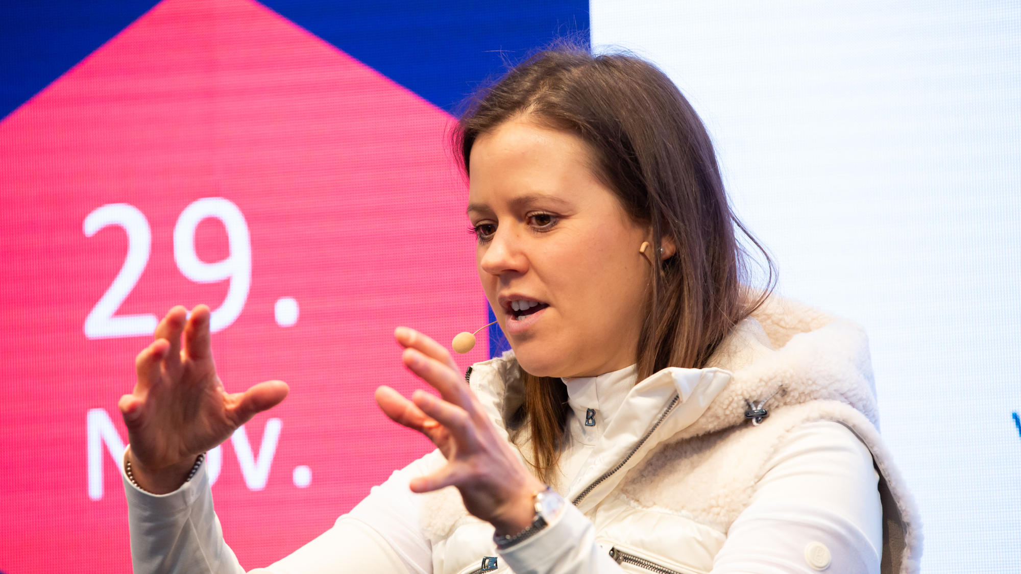 Viktoria Rebensburg beim Dein Winter. Dein Sport. ISPO Munich Symposium 2023 