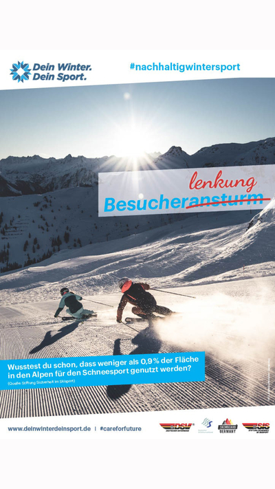 Kampagne #nachhaltigwintersport von "Dein Winter. Dein Sport." 